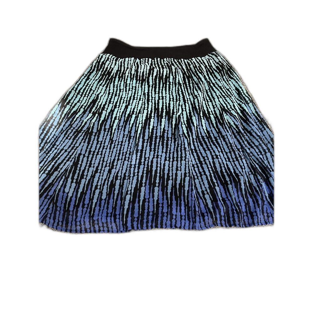 JM Collection Blue Ombre Abstract Maxi Skirt 16